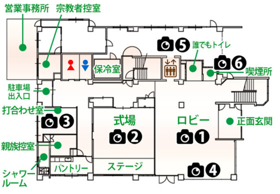 典礼会館 1Fフロア画像